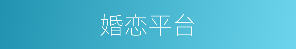 婚恋平台的同义词
