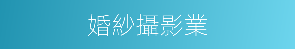 婚紗攝影業的同義詞