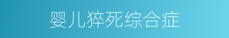 婴儿猝死综合症的同义词