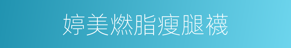 婷美燃脂瘦腿襪的同義詞
