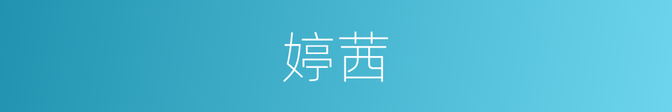 婷茜的同义词