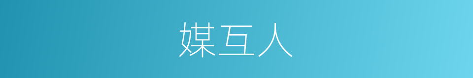 媒互人的意思