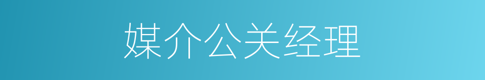 媒介公关经理的同义词