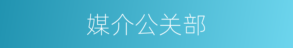 媒介公关部的同义词