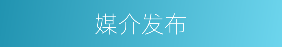 媒介发布的同义词