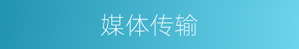 媒体传输的同义词
