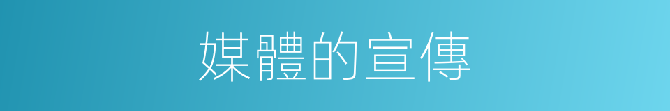 媒體的宣傳的同義詞