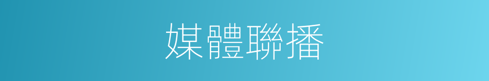 媒體聯播的同義詞