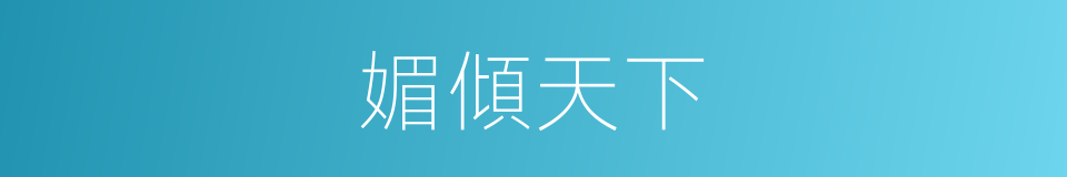 媚傾天下的同義詞