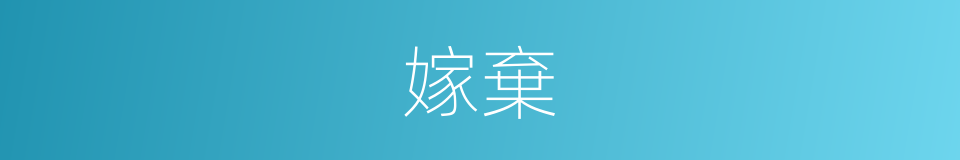 嫁棄的同義詞
