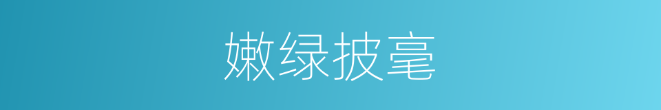 嫩绿披毫的同义词