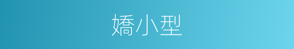 嬌小型的同義詞