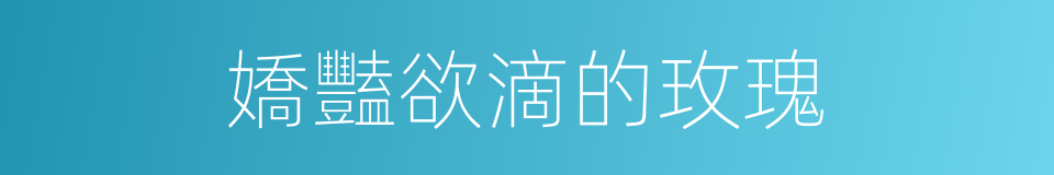 嬌豔欲滴的玫瑰的同義詞