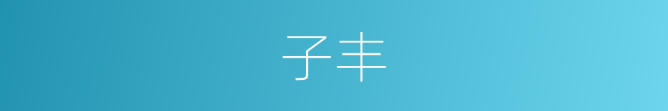 子丰的同义词