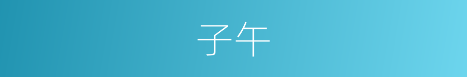 子午的意思