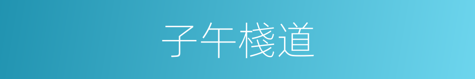 子午棧道的同義詞