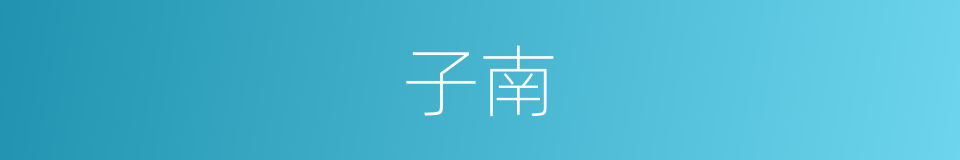子南的同义词