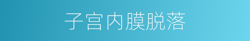子宫内膜脱落的同义词