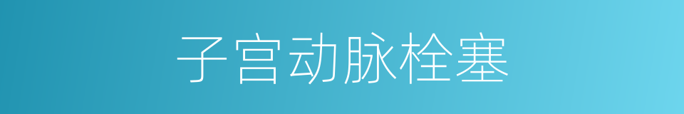 子宫动脉栓塞的同义词