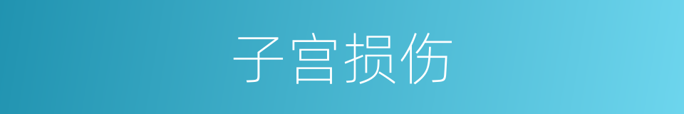 子宫损伤的同义词