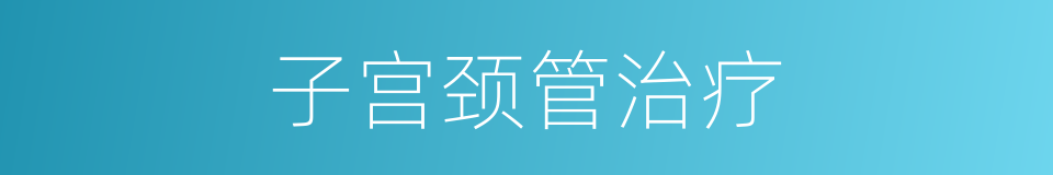 子宫颈管治疗的同义词