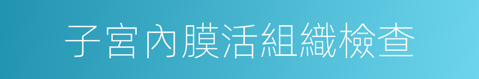 子宮內膜活組織檢查的同義詞