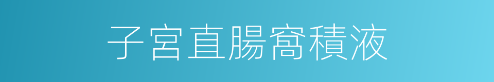 子宮直腸窩積液的同義詞