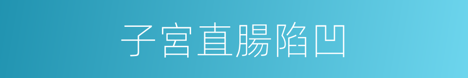 子宮直腸陷凹的同義詞