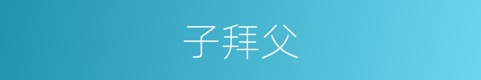 子拜父的同义词