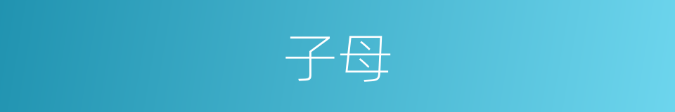 子母的意思