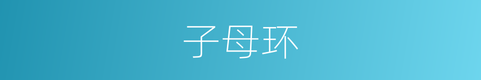 子母环的同义词