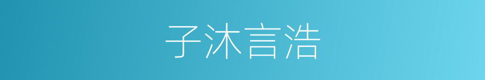 子沐言浩的同义词