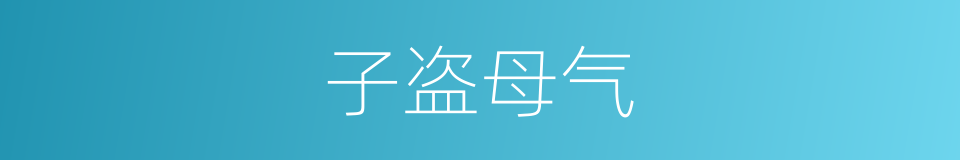 子盗母气的同义词