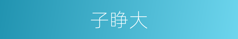 子睁大的同义词