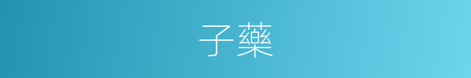 子藥的意思