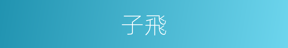 子飛的同義詞