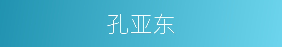 孔亚东的同义词
