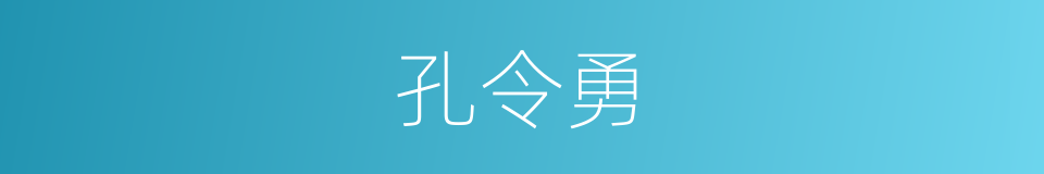 孔令勇的同义词