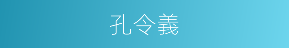 孔令義的同義詞