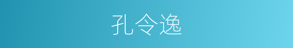 孔令逸的同义词