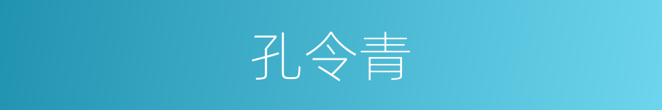 孔令青的同义词
