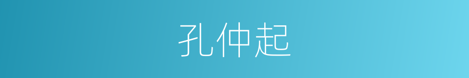 孔仲起的同义词