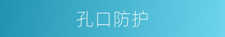 孔口防护的同义词