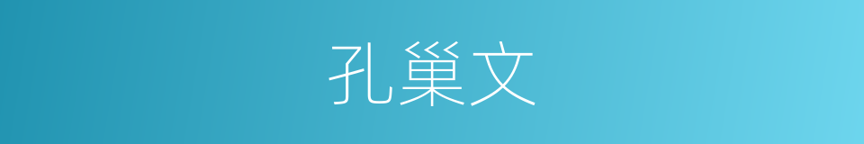 孔巢文的同义词