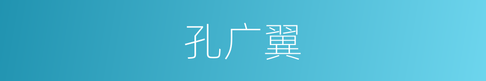孔广翼的同义词