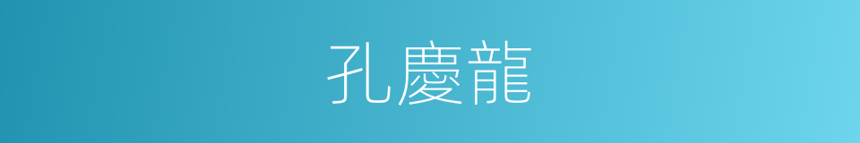 孔慶龍的同義詞