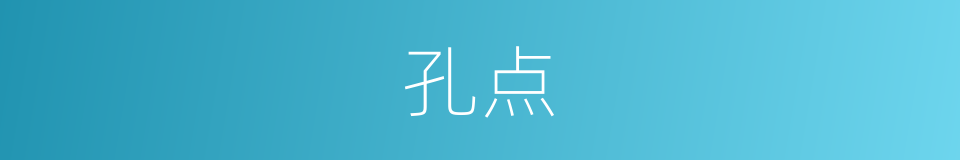 孔点的同义词