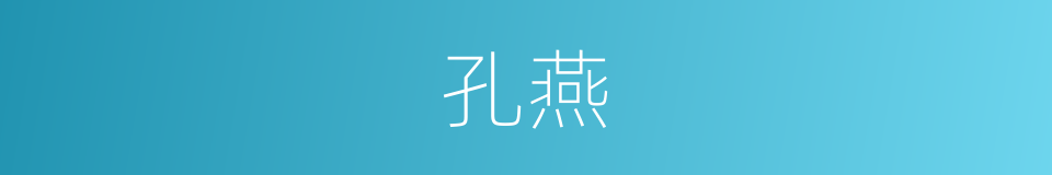 孔燕的意思