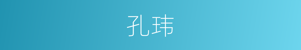 孔玮的同义词