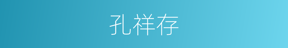 孔祥存的同义词